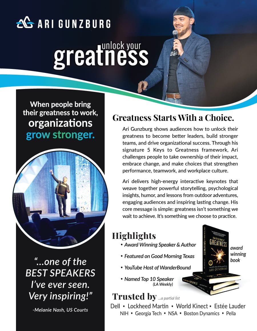 Ari Gunzburg Speaker One Sheet