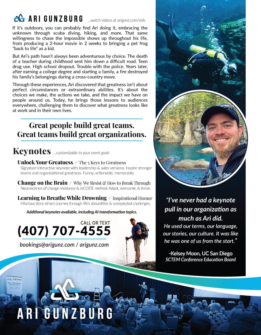 Ari Gunzburg Speaker One Sheet